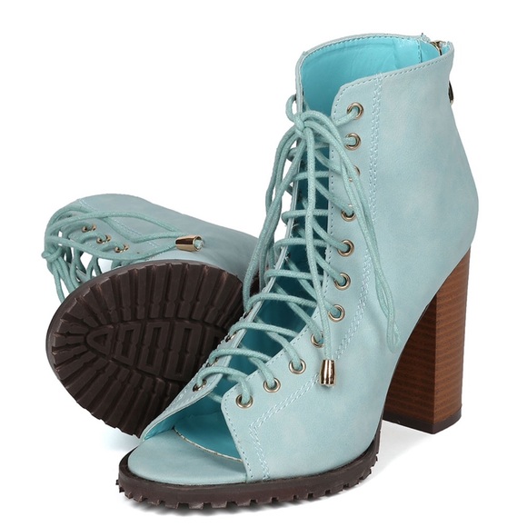 powder blue booties